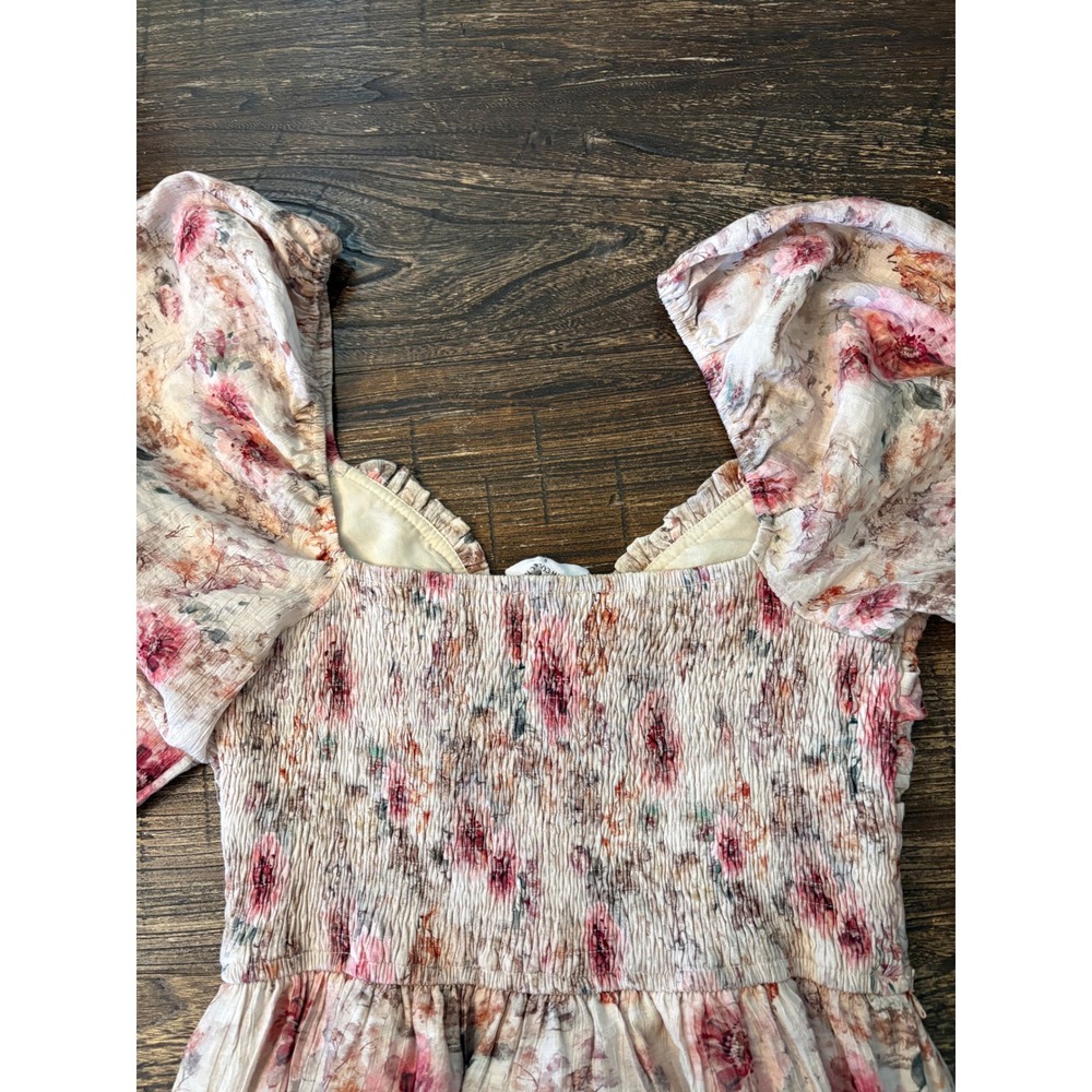 Worth Collective Daphine Maxi Dress Women Small Pink Beige NWT Floral - Picture 7 of 10